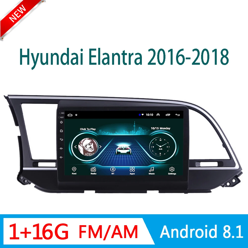 Автомагнитола для hyundai Elantra 2016-2018 мультимедийная система авто аудио GPS навигация FM