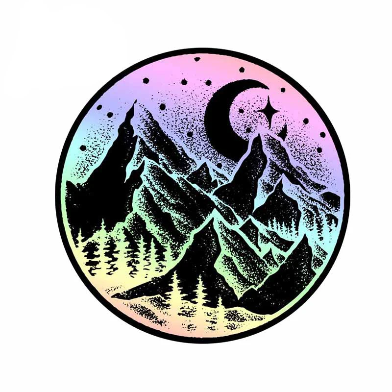 

Автомобильные аниме наклейки 13 см x 12,9 см для мазков неба и Луны, водонепроницаемые наклейки с окклюзией и царапинами, Стайлинг автомобиля