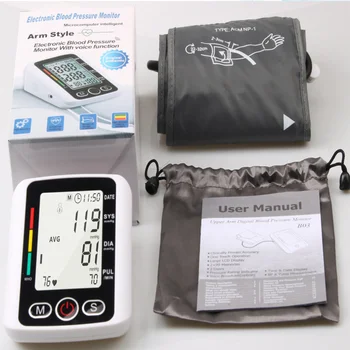 

Home Electronic Blood Pressure Meter Electronic Sphygmomanometer Arm Style Home Blood Pressure Monitor for Friends (without Batt