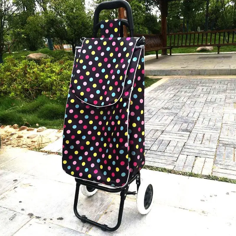 Carretilla Plegable Verdulero Carrello Cucina De Courses Avec roulets Mesa Cocina Тележка для покупок - Цвет: Version I