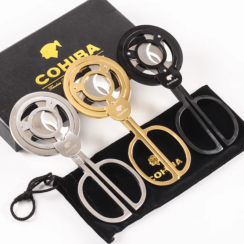 COHIBA тройные 3 лезвия из нержавеющей стали серебряный тон резак для сигар