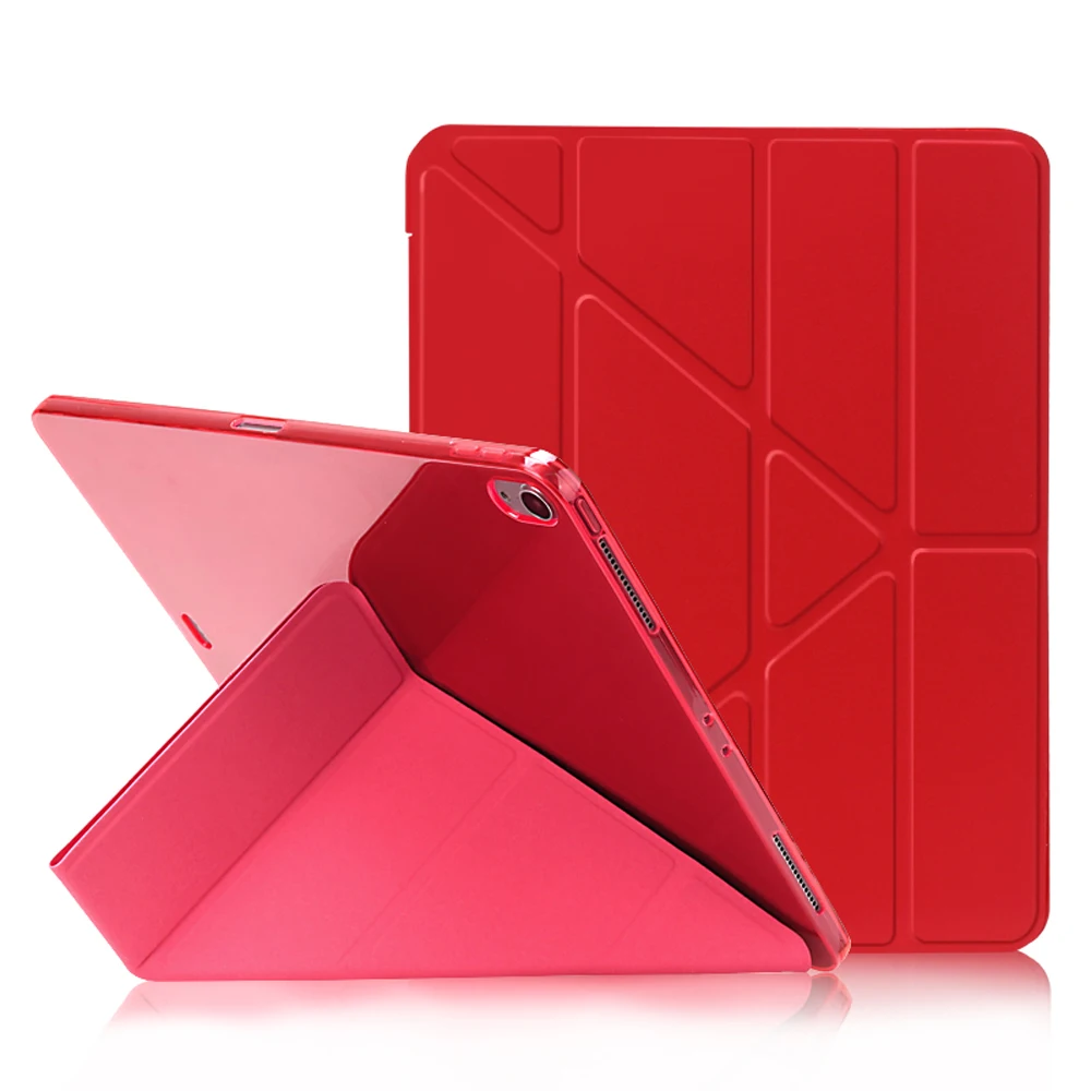 Чехол для iPad Pro 12,9 Smart Cover для iPad Pro 12,9 дюйма чехол с магнитной застежкой из искусственной кожи для iPad 12,9 - Color: Red