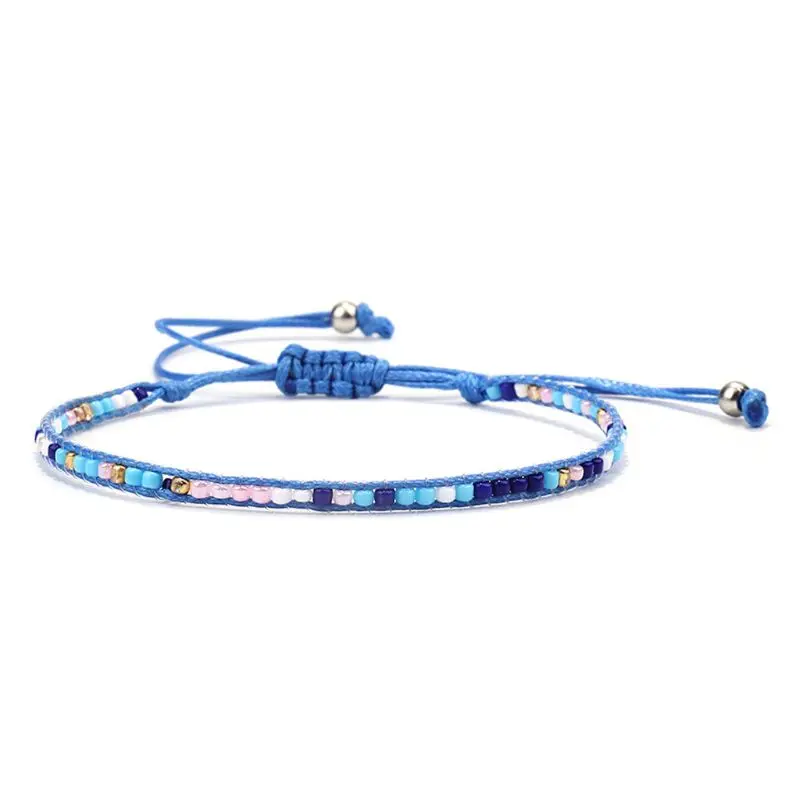 

Bohemian Sead Beaded Wax Rope Handmade Braided Bracelet Woven Friendship Jewelry U50C
