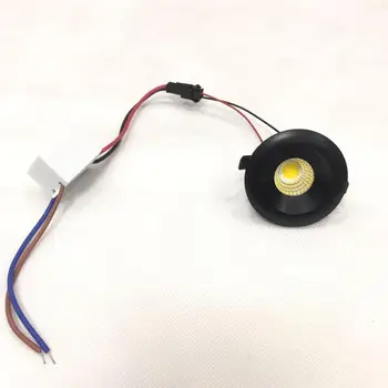 

1pcs/Lot black led cabinet light 3W cob led downlight diameter 48mm AC85-265V Mini ceiling spot lights white/Warm White led lamp