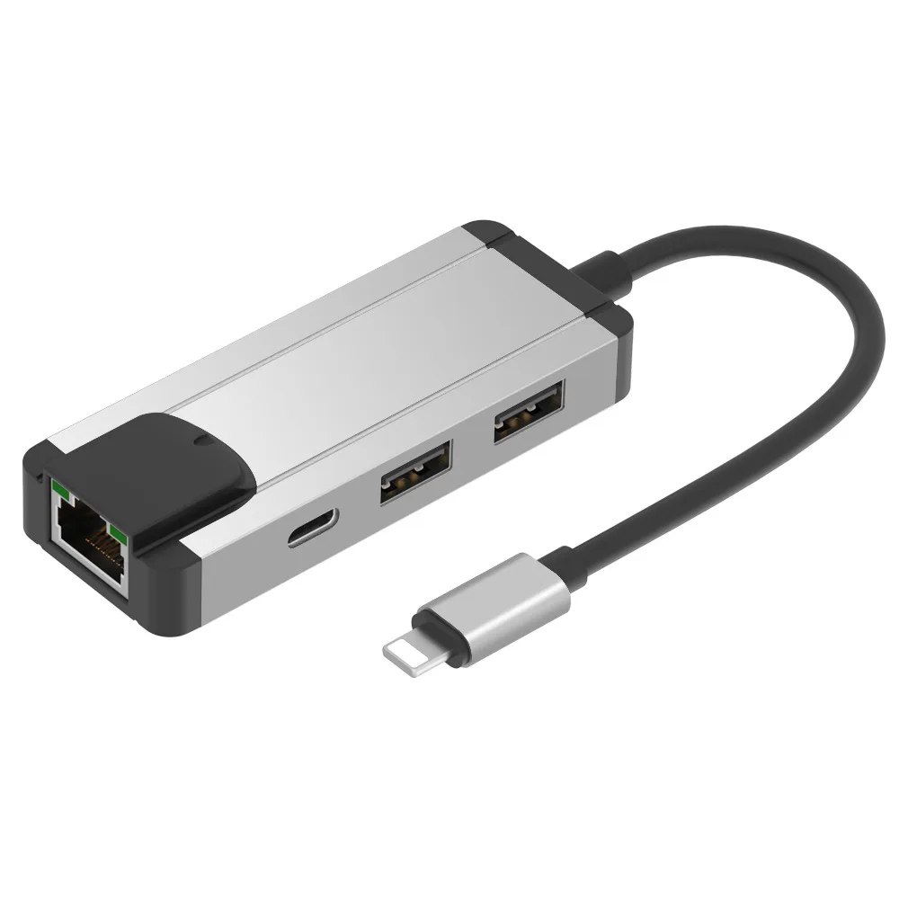 Подходит для Apple Lightning-RJ45 Кабель-адаптер iPhone iPad-RJ45 быстрая сетевая карта