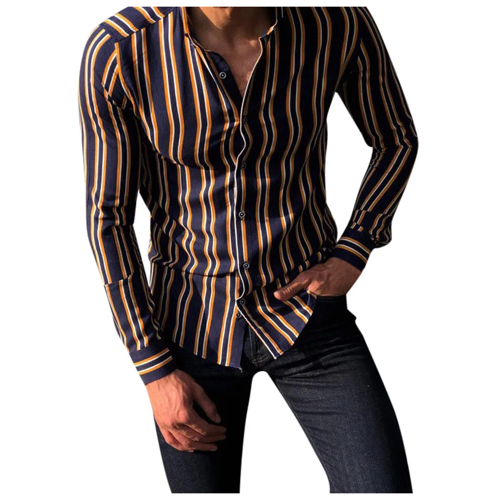Мужские рубашки Европейский размер Мужская рубашка мужская повседневная мужская Осенняя свободная Модная Повседневная рубашка с длинным