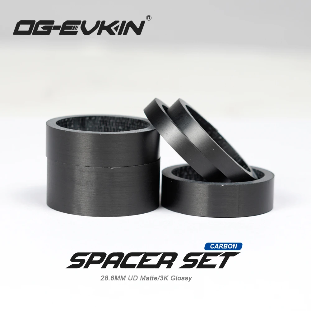 OGEVKIN CS003 1/8" Carbon Bicycle Spacer Set 28.6MM UD Matte/3K