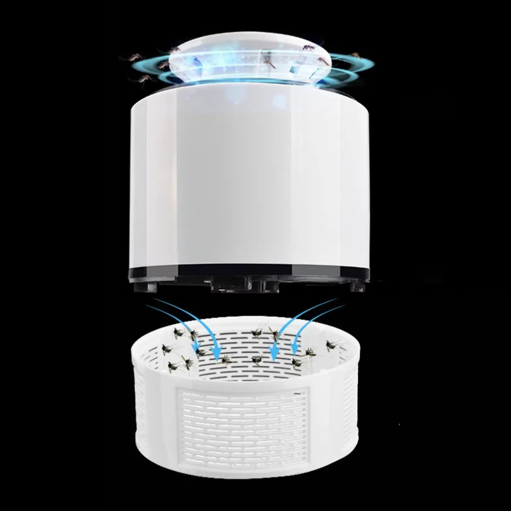 Электронный комарный убийца фотокатализатор свет Жук Насекомое Catcher USB мощность нерадиационная ловушка для насекомых с всасывающим вентилятором