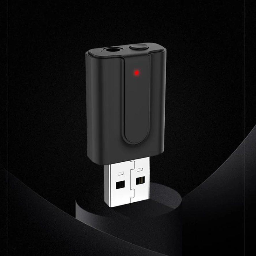 2 in 1 Bluetooth 5.0 USB Transmitter Receiving Device TV Computer Wireless Audio Adapter Car Receiver Speaker HIFI universal