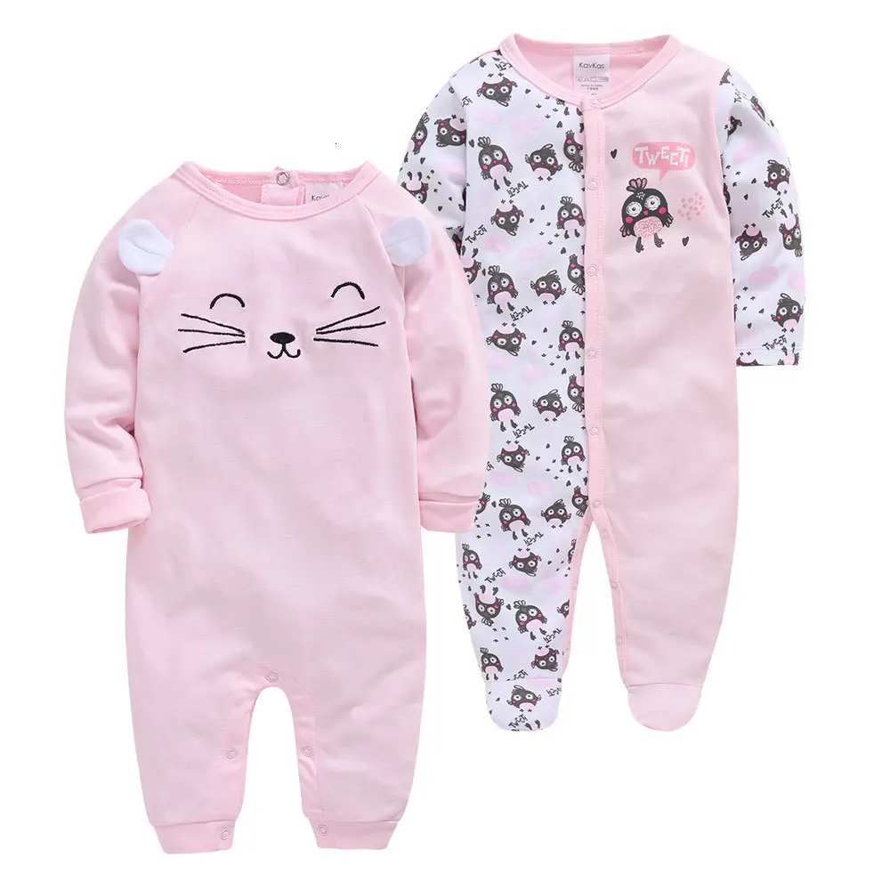 17 Комплект из 2 предметов; комбинезон из чистого хлопка для малышей; Roupa Bebes; комбинезон для новорожденных; пижама с длинными рукавами для детей от 0 до 12 месяцев; комбинезоны; аксессуары; одежда для детей - Цвет: 17