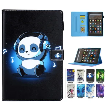 

Cartoon PU Leather Cover Case for Amazon Fire HD 8 2020 Stand Cases for Fire HD 8 Plus 2020 10TH 8 inch Tablet Soft TPU Shell