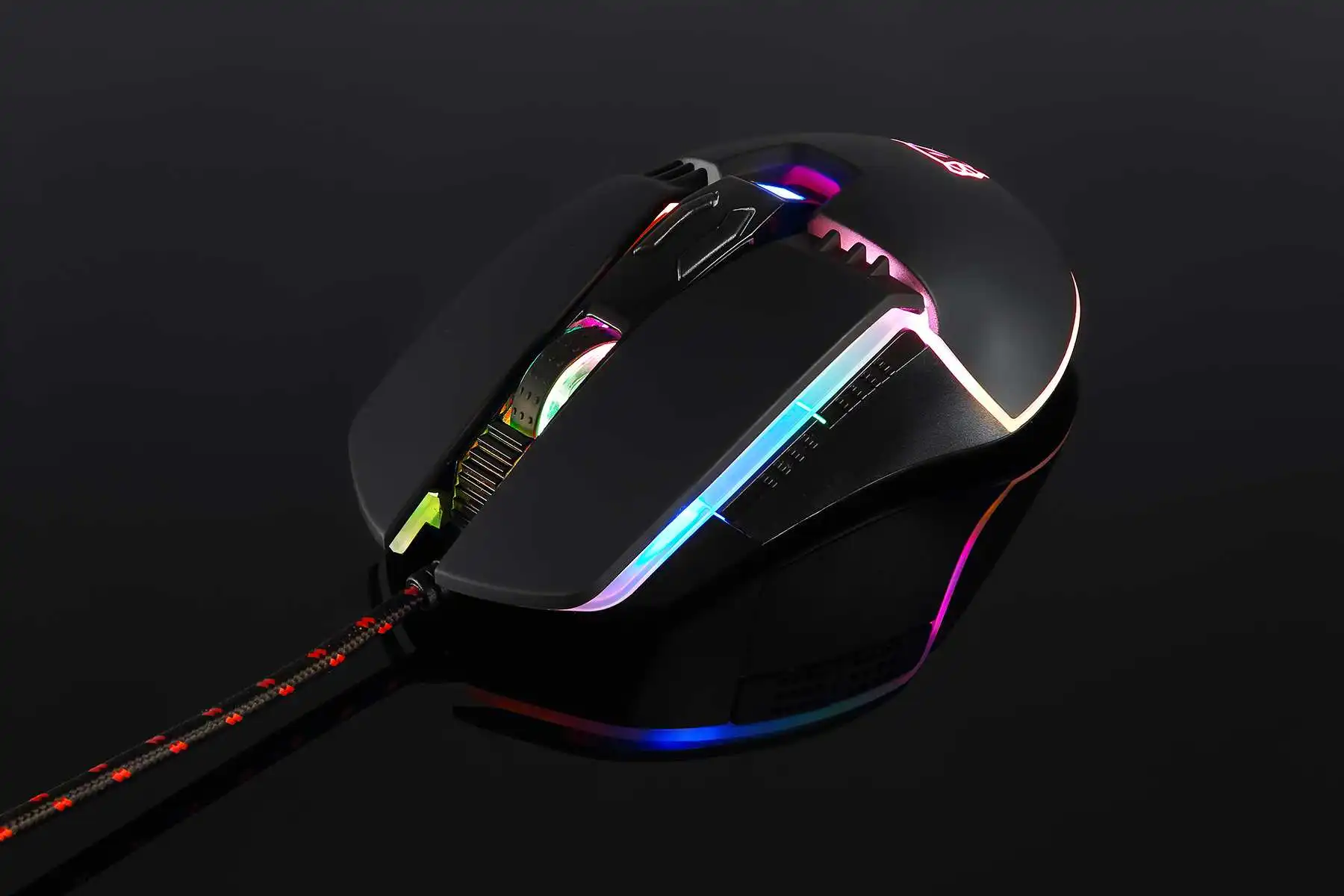 MOTOSPEED V20 Vanguard Leopard RGB 5000 dpi 7 кнопок дыхания светодиодный оптический проводной игровой мыши