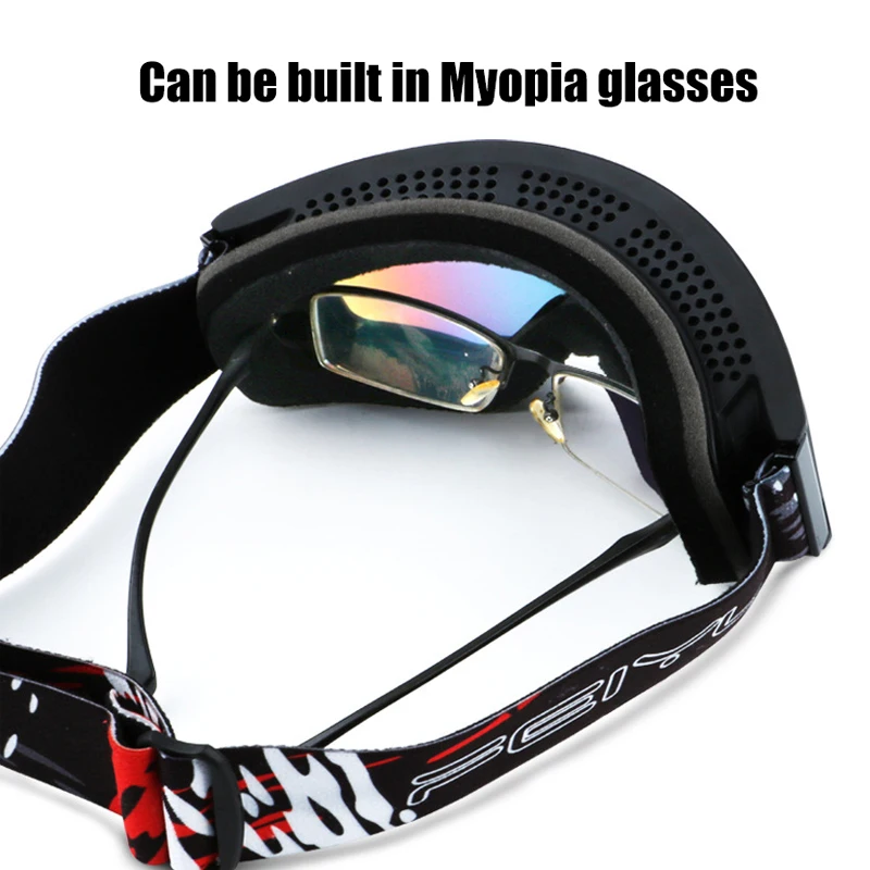 Najtaniej Dorośli dzieci duża ramka gogle narciarskie maska przeciwmgielna UV400 gogle narciarskie wiatroszczelne wspinaczka gogle snowboardowe trzymaj oprawki do okularów korekcyjnych