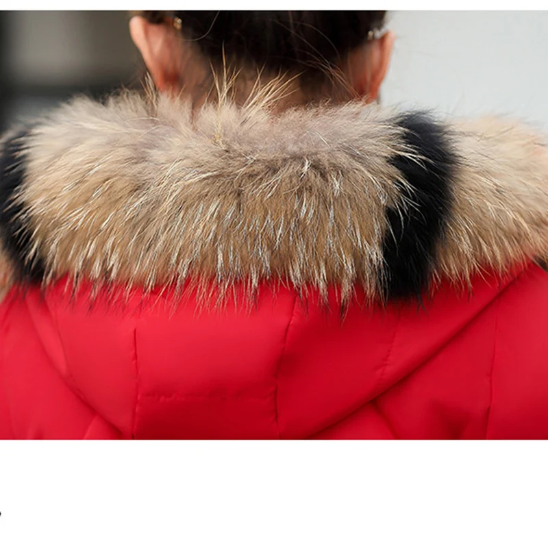 Womens Winter Jackets And Coats Parkas For Women Plus Size Wadded Jackets Warm Outwear Hooded Large Faux Fur Collar NW2349
