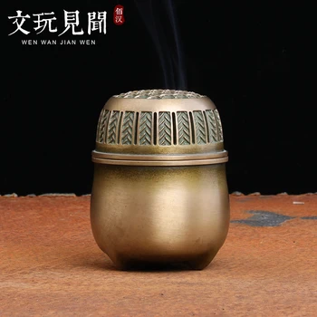 

Nordic Brass Incense Burner Metal Church Modern Waterfall Electric Smoke Vintage Diffuser Fragrance Incensario Home Decor BY50XX