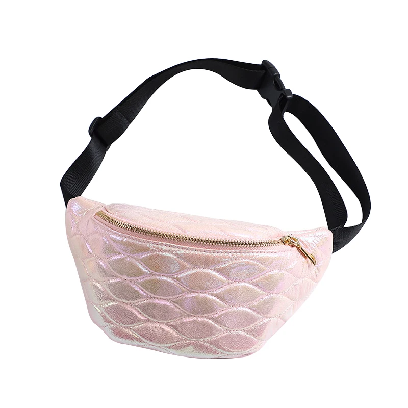 Pink B Женские поясные сумки, красочные подушки, поясная сумка для девушек, с рисунком рыбьей чешуи, Повседневная сумка на пояс для телефона и денег, женская сумка через плечо, нагрудные сумки - Цвет: Pink B