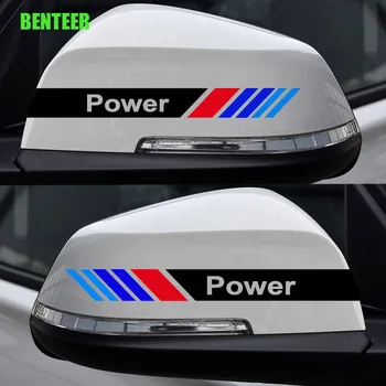 

2pcs M performance car rearview mirror sticker for bmw E34 E36 E60 E90 E46 E39 E70 F10 F20 F30 X5 X6 X1