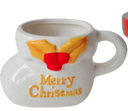 2 шт. веселая Рождественская десертная чашка Санта-Клаус Снеговик прекрасный мультфильм керамическая чашка Макс чашка 2 прекрасные чашки - Цвет: 2 only