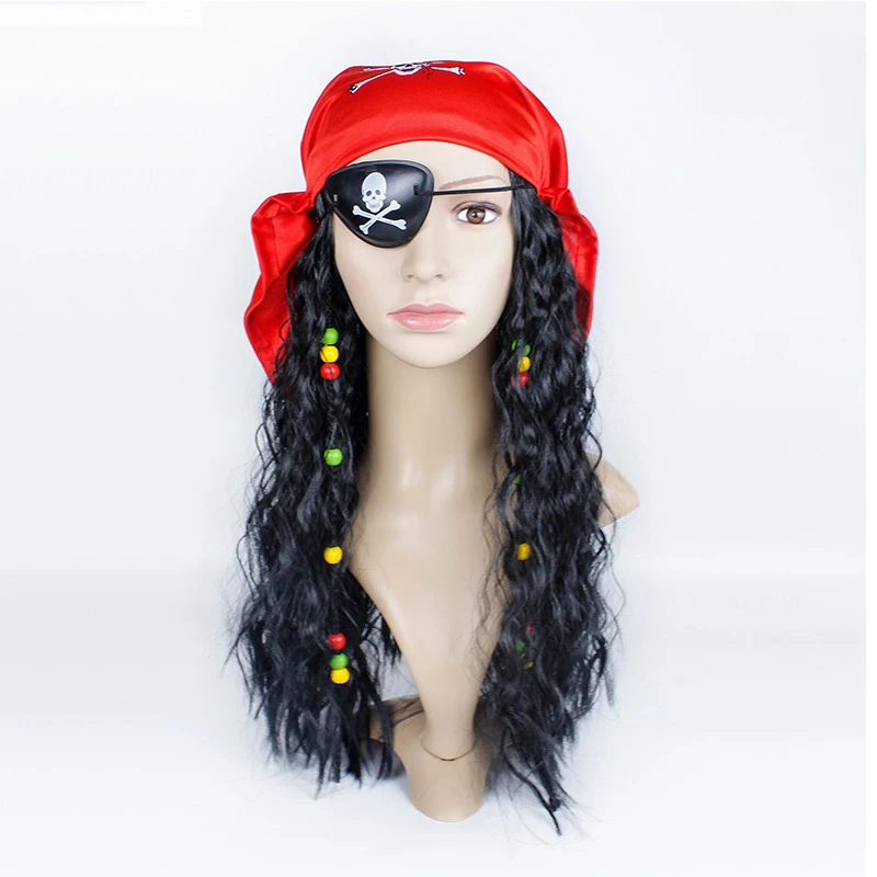 transactie overal Bedrog Caribbean Pirates Jack Sparrow Cosplay Pruik Masker Volwassen Kapitein  Piraat Hoofddoek Accessoires Sets Voor Halloween Fancy Dress|Jongens  Kostuum Accessoires| - AliExpress