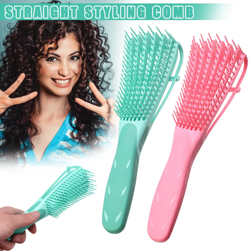 

Straight Styling Comb Detangle Hairbrush Health Care Massage Brush Reduce Fatigue @ME88