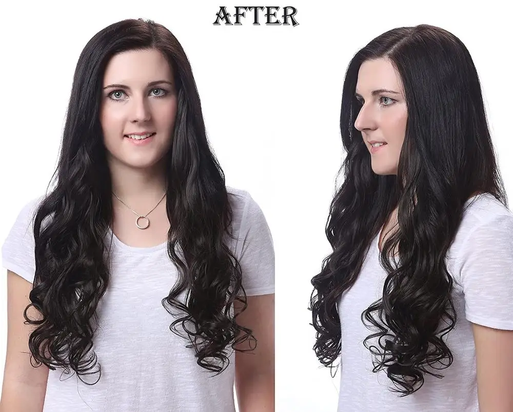 24inch 6pcs/set Clip in Hair Extensions Curly Natural Hair Clip ins Synthetic in Extension for Women