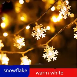 2019 веселое Рождественское украшение для дома светодиодный Сказочный гирлянда праздничные снежинки гирлянды подвесные украшения для