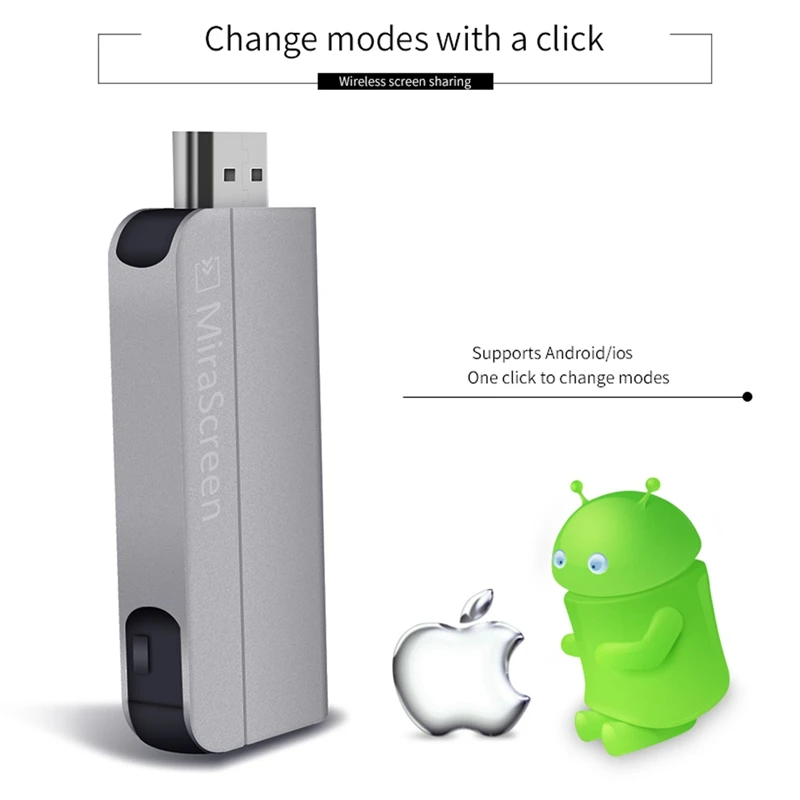 FULL-K2 Wireless WiFi Display Dongle Receiver Miracast Airplay DLNA Mirroring 1080P HD TV Stick for Android iOS Smart Phone Tabl
