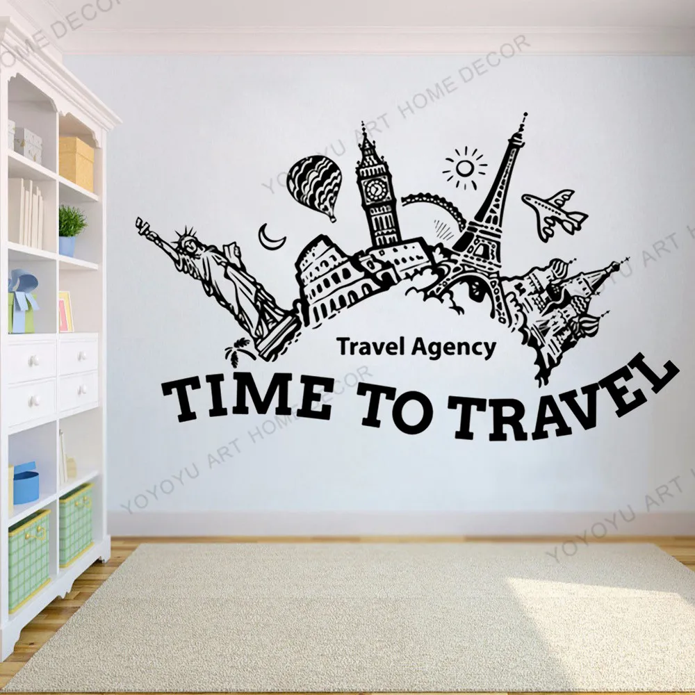 Travel Agency Office Summer Holidays Voyage Wall Decal,office Sticker