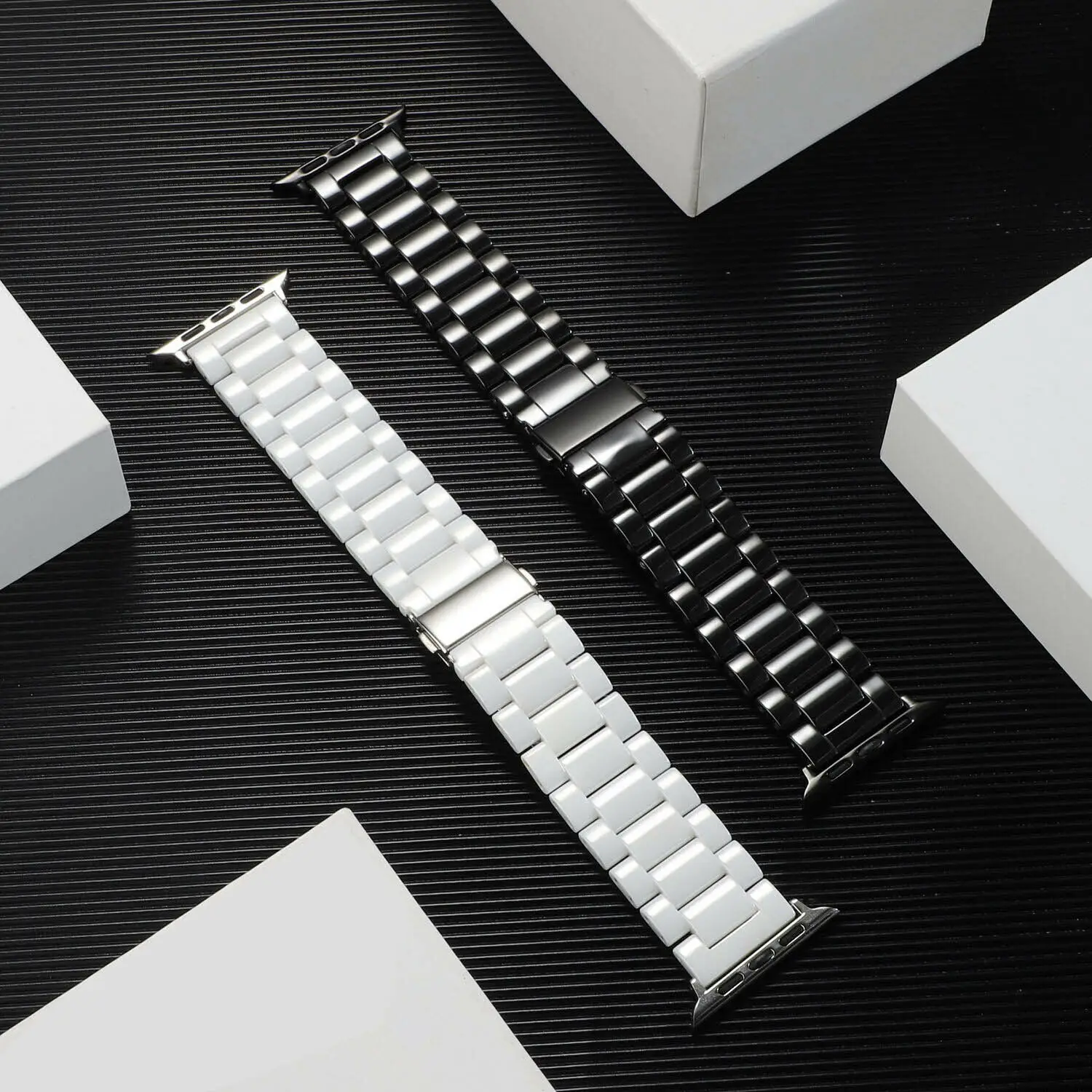 3 бусины керамический ремешок для часов iWatch Apple Watch Series 5 4 3 2 1 38 мм 40 мм 42 мм 44 мм для женщин и мужчин ремешок на запястье