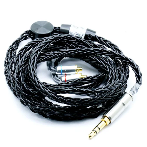 1,2 M 1,0 мм x 8 Core HIFI посеребренный обновленный кабель 3,5/2,5 Разъем MMCX/2Pin разъем для улучшения глубины саундстажа и присутствия - Цвет: RTC1189