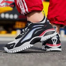 LI-Ning/Мужская обувь AURORA WINDWALKER, стиль жизни, кожа, ноская подкладка, Ретро стиль, спортивная обувь, кроссовки для отдыха, AGLP089 JAS19