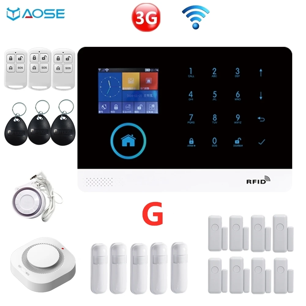 Умная домашняя охранная сигнализация PG 103 3G WIFI GSM GPRS Беспроводная радиочастотная