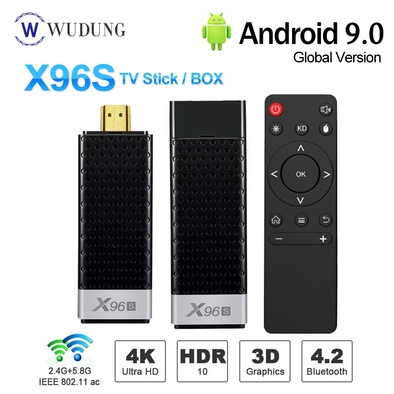 Новейший X96S Android 9 0 Смарт ТВ приставка Мини ПК палка DDR4 4 ГБ 32 Amlogic S905Y2 2 4/5G двойной