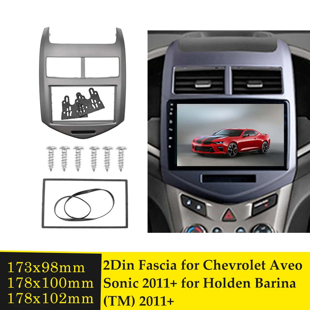 2Din автомобильный радиоприемник фасция для CHEVROLET Aveo Sonic ДЛЯ HOLDEN Barina (TM) 2011 + стерео