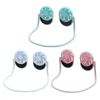 

USB Rechargeable Portable Fan Mini Handheld Neck Fan Air Conditioner Cooler 95AF