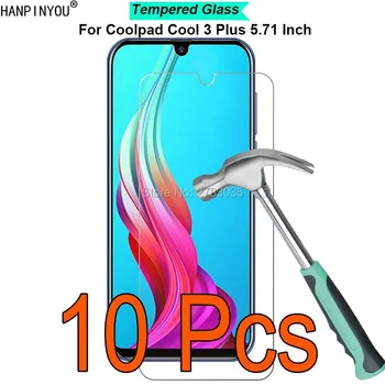 Перейти на Алиэкспресс и купить 10 шт./партия для Coolpad Cool 3 + Plus 5,71 дюйм9 H твердость 2.5D ультратонкая закаленная стеклянная пленка защитная пленка для экрана