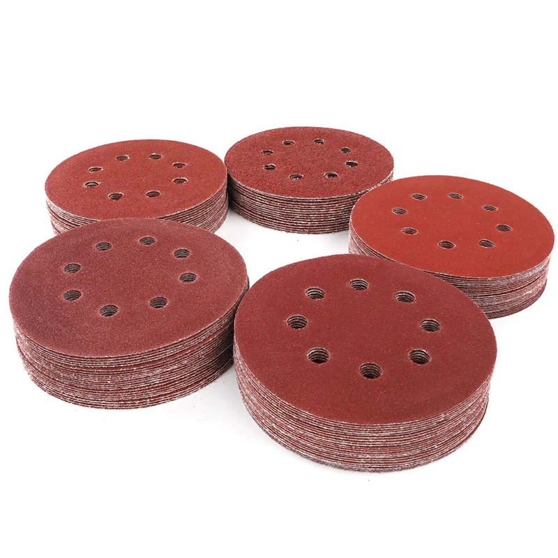 100Pcs 5 Inches Orbital High Grit Sanding Discs, 800 1000 1200 1500