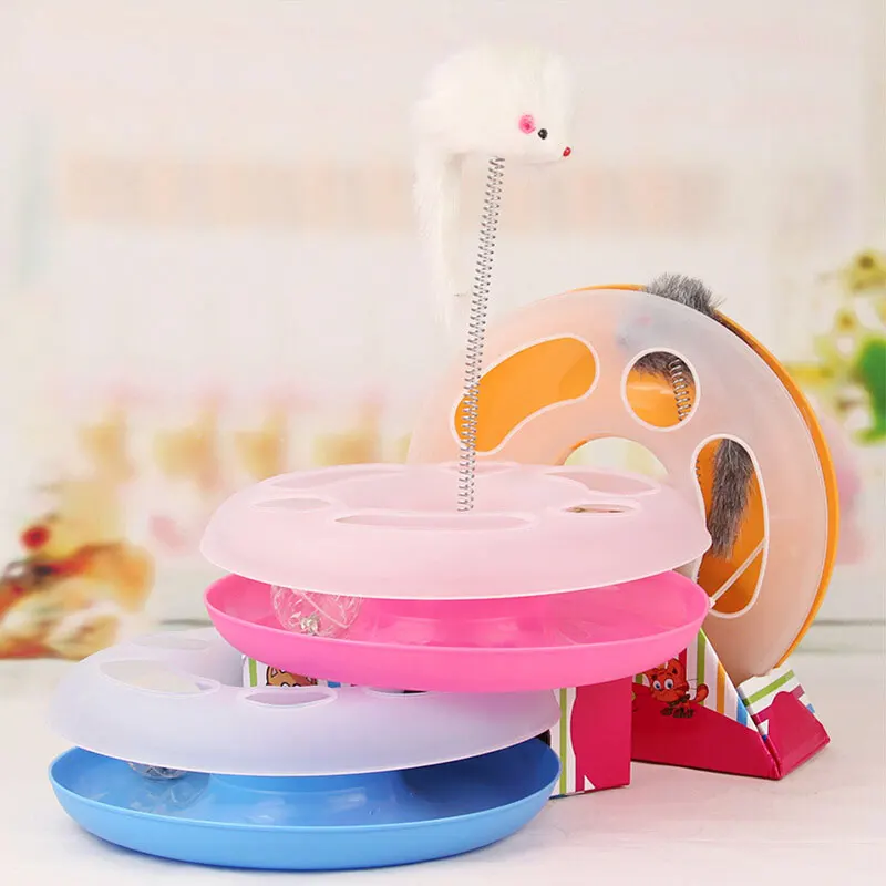 Интерактивная игрушка для кошек Pet Play Disc креативный щенок пластиковый оранжевый