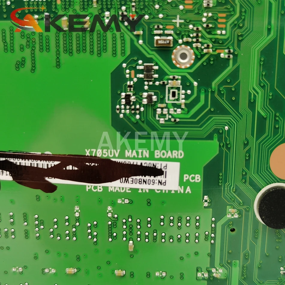 Akemy Mainboard For Asus Vivobook 17 X705UDR X705UQ X705UV X705UB X705UD X705U N705U Laptop motherboard I5-8250U/I5-7200U