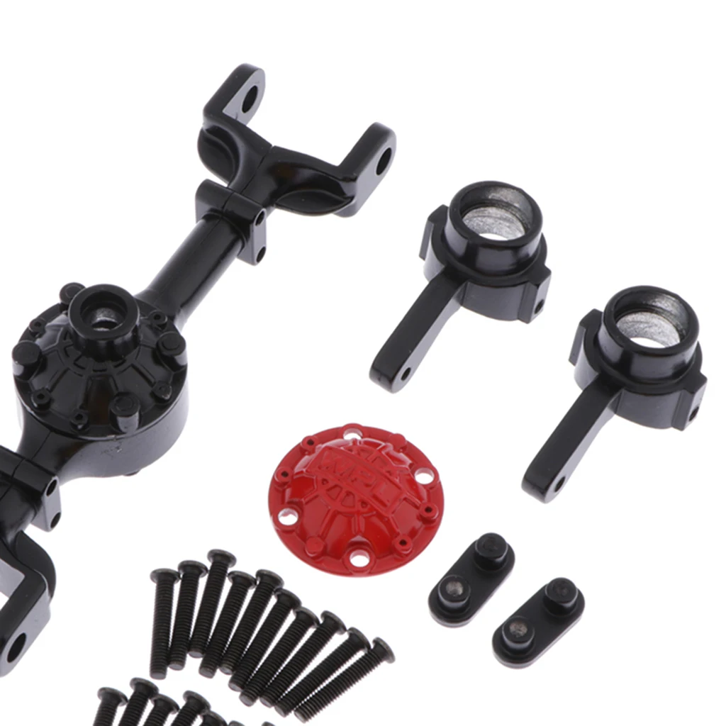 RC Hobby Truck Accessories Front Axle Housing Assembly Kit with 2x Steering Knuckle for WPL, JJRC 1:16 Military Truck