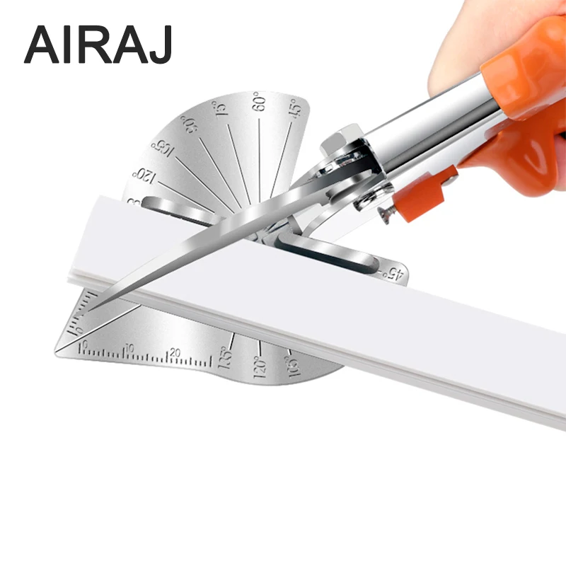 

AIRAJ Angle Shear 45-120 Â° Miter Cutter Hand Shear Multifunctional PVC PE Plastic Pipe Scissors