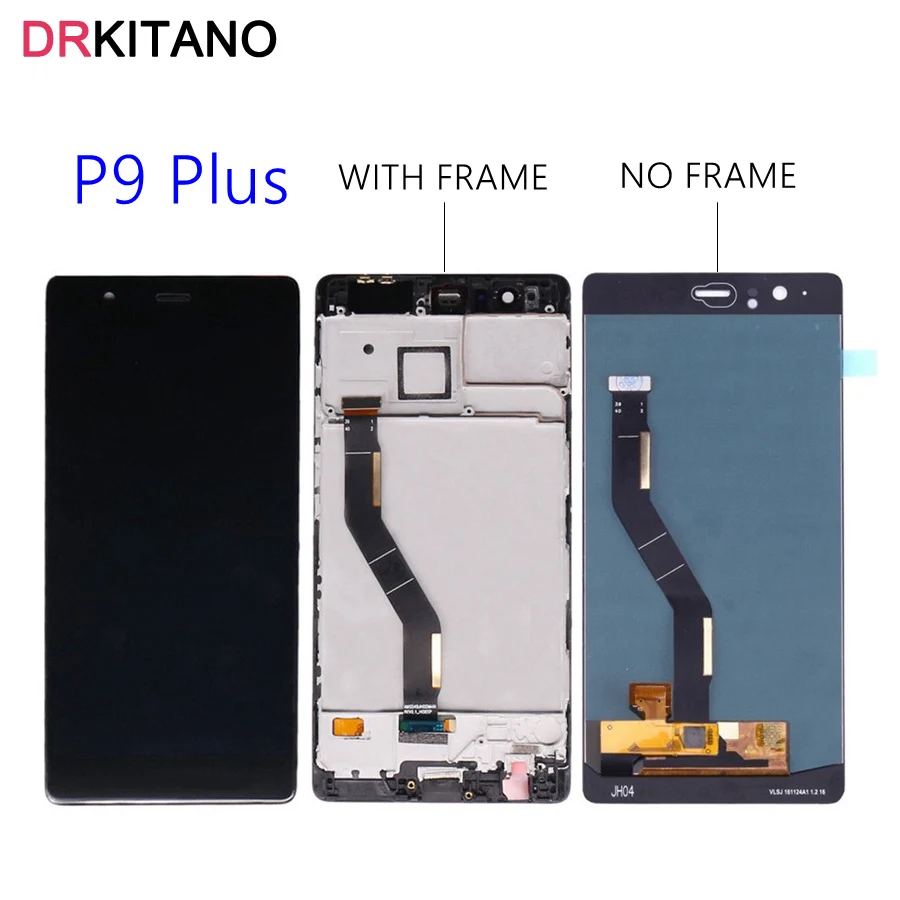 for Huawei P9 LCD Display Touch Screen Digitizer Assembly EVA L09 L19 For Huawei P9 Plus LCD With Frame VIE L09 AL10 L29 Screen