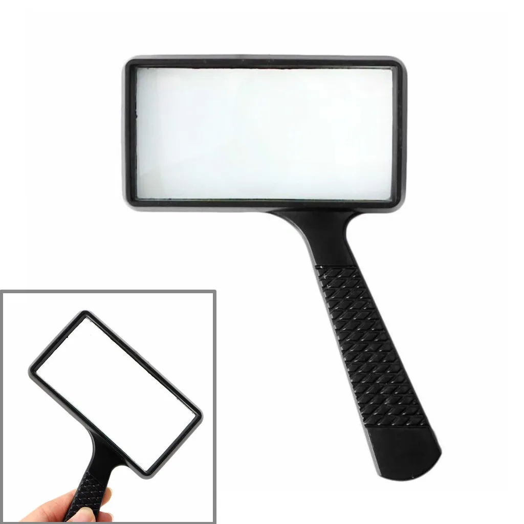 

Large Magnifying Glass 3X Magnifier Handheld Rectangular for Reading Coin Stamp Tiny Prints