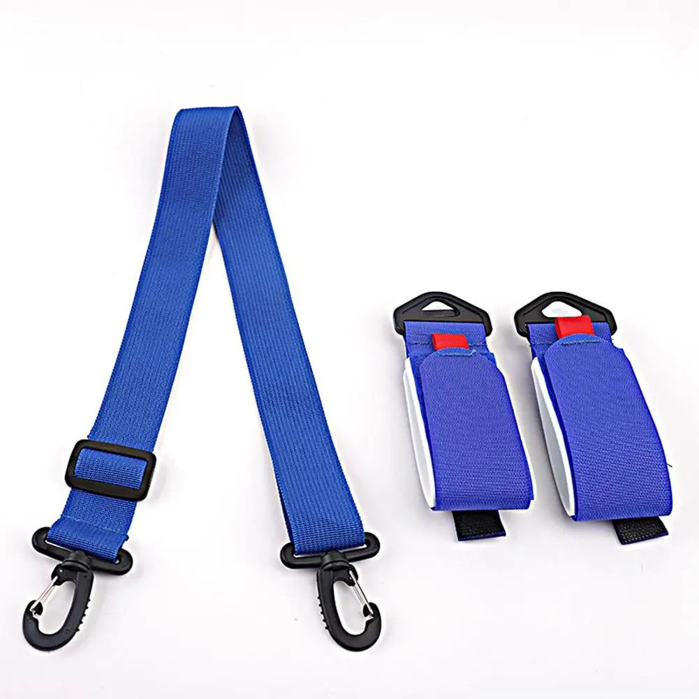 Регулируемые лыжные палки на плечо, переноска для рук, ручки для ресниц, ремни Porter, крюк-петля, защита, черный нейлоновый лыжный ремень, сумки - Цвет: Blue