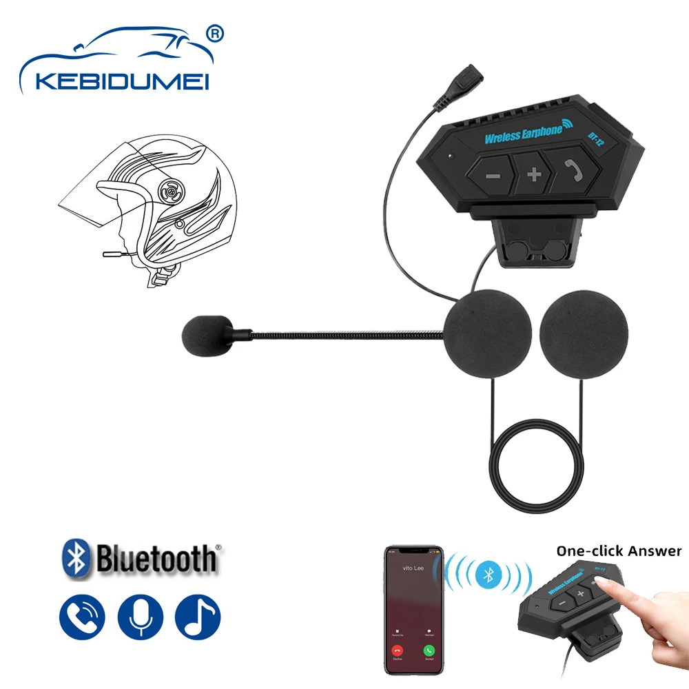 Tanie Motocykl Bluetooth 5.0 kask z zestawem słuchawkowym bezprzewodowy
