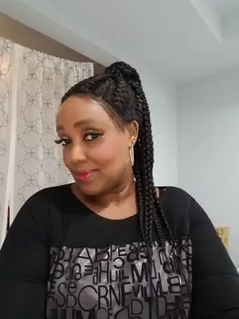 

360 Lace Full-Hand Braid Wig for Black Women Synthetic Lace Front Wig Cornrow Braids Lace Wigs with Baby Hair Box Braided Wigs