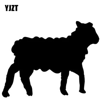 

YJZT 15.7CM*12.3CM Sheep Vinyl Decal Decoration Car Trunk Pattern Car Stickers Black/Silver C4-2939