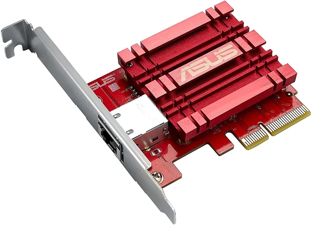 Asus XG-C100C 10グラムネットワークアダプタpci-e X4カードシングルRJ-45ポートと内蔵qosで使用するためのwindows  10/8。1/8/7 & linux