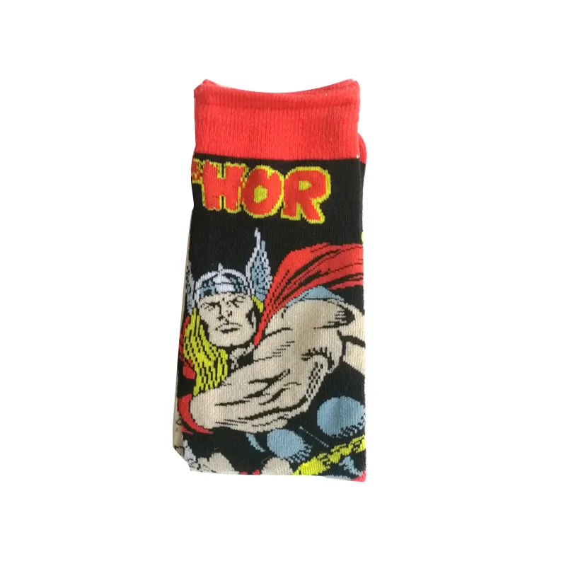 1 Pair funny animal unisex socks Casual Cartoon Cat socks Marvel socks Iron Man Captain America men socks Happy Funny women Sock - Цвет: 6