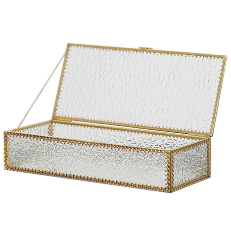 

Retro Geometry Glass Garden Jewelry Box Jewelry Accessories Multifunction Storage Box Display Box Storage Boxes & Bin